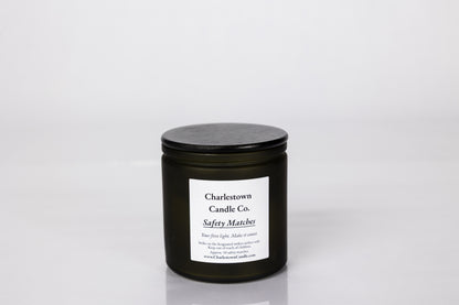 Match Jar – 75 Wooden Matches (Frosted Green Calypso Glass)